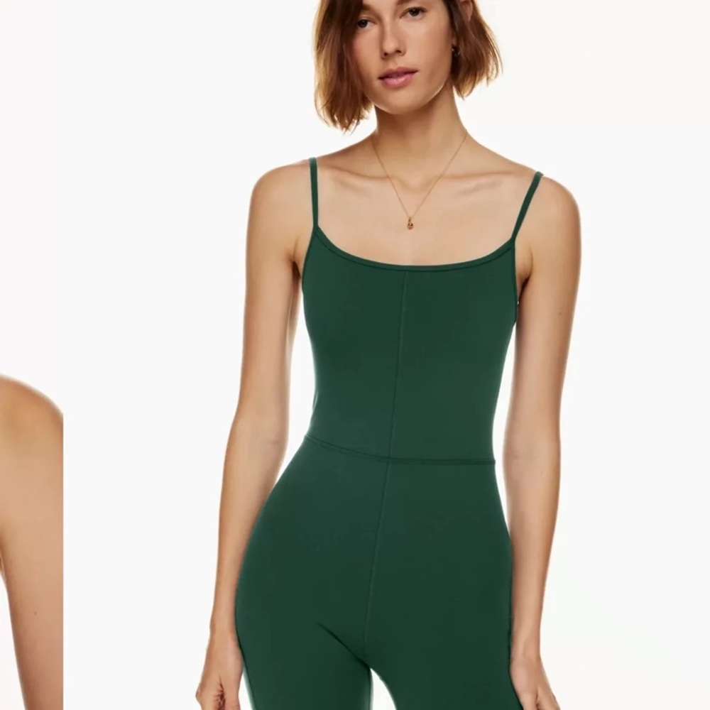 NWT Divinity Jumpsuit in Scarab Green